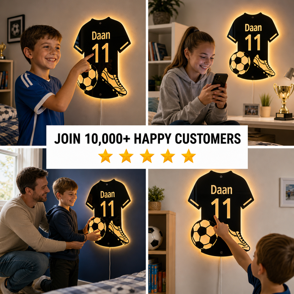 Personalized LED Football Mirror