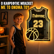 Ο καθρέφτης μπάσκετ με το όνομά του
