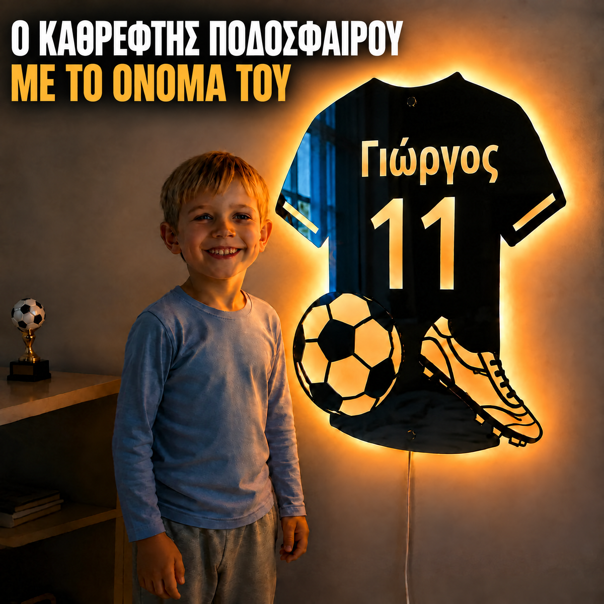 Ο καθρέφτης ποδοσφαίρου με το όνομά του