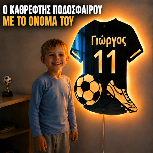 Ο καθρέφτης ποδοσφαίρου με το όνομά του